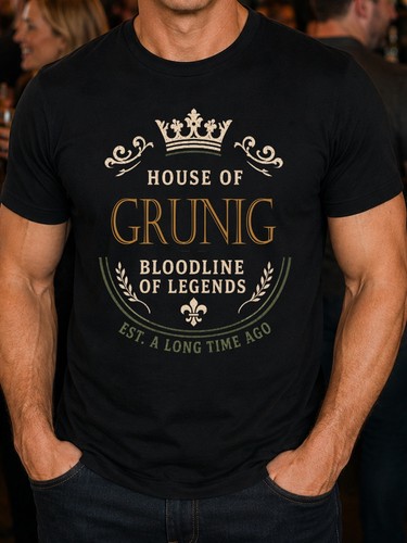 Grunig surname men shirt - men's, t-shirt