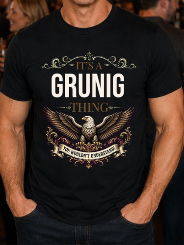Grunig family name - name, eagle